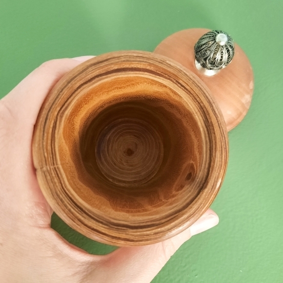 Hand Made Vintage Metal & Wood Pet Urn - Picture 3 of 7